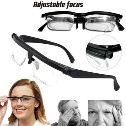 Adjustable Focus Glasses Near & Distance Vision Lightweight Frame