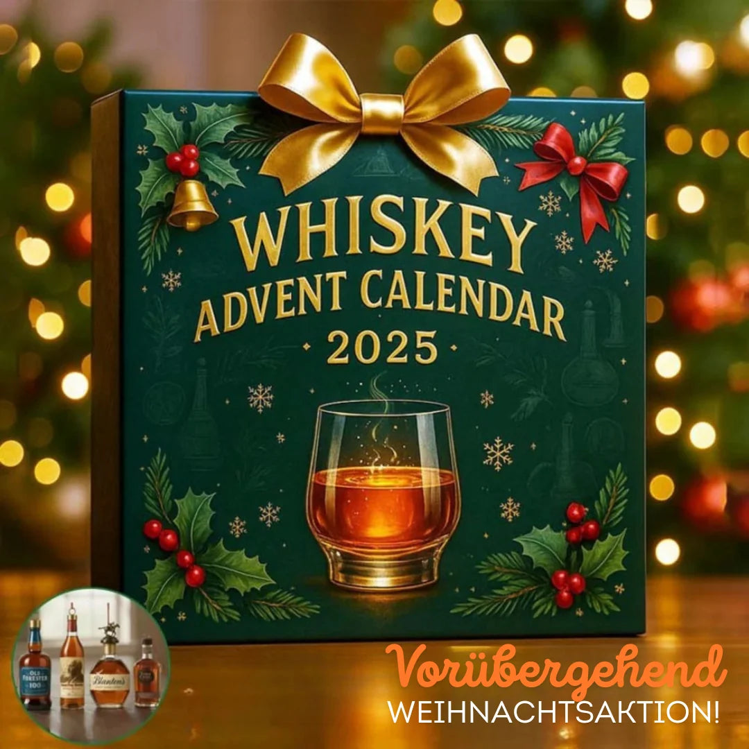 Advent Calendar 24-Day Acrylic Whiskey Bottle Replicas Reusable