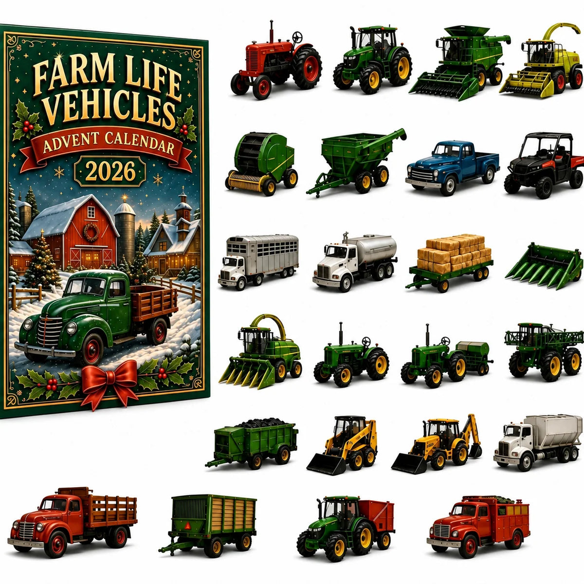 Advent Calendar 24-Day Farm Vehicle & Accessory Set