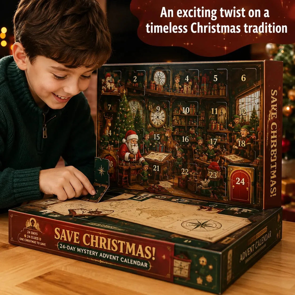 Advent Calendar 24-Day Screen-Free Puzzle Adventure