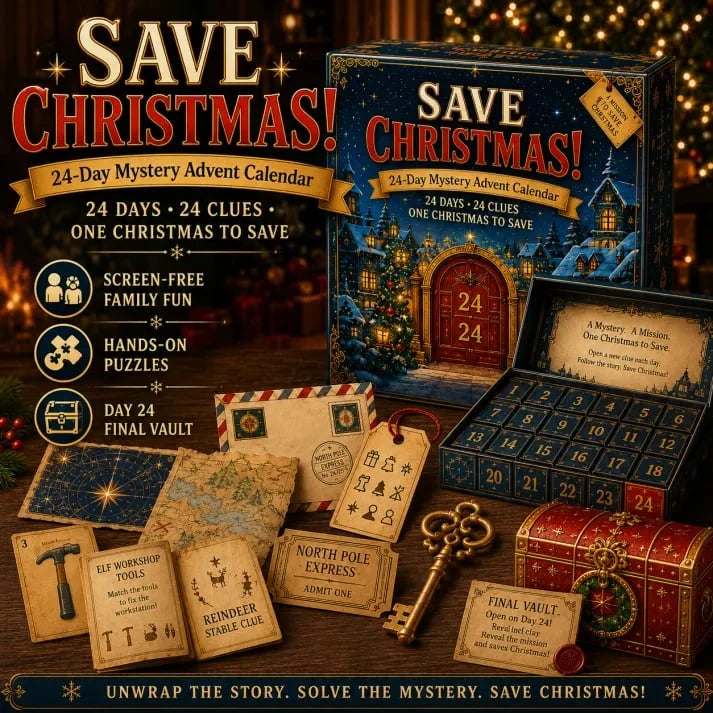 Advent Calendar 24-Day Screen-Free Puzzle Adventure