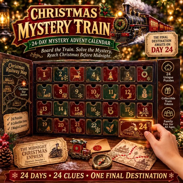 Advent Calendar 24-Day Screen-Free Puzzle Adventure