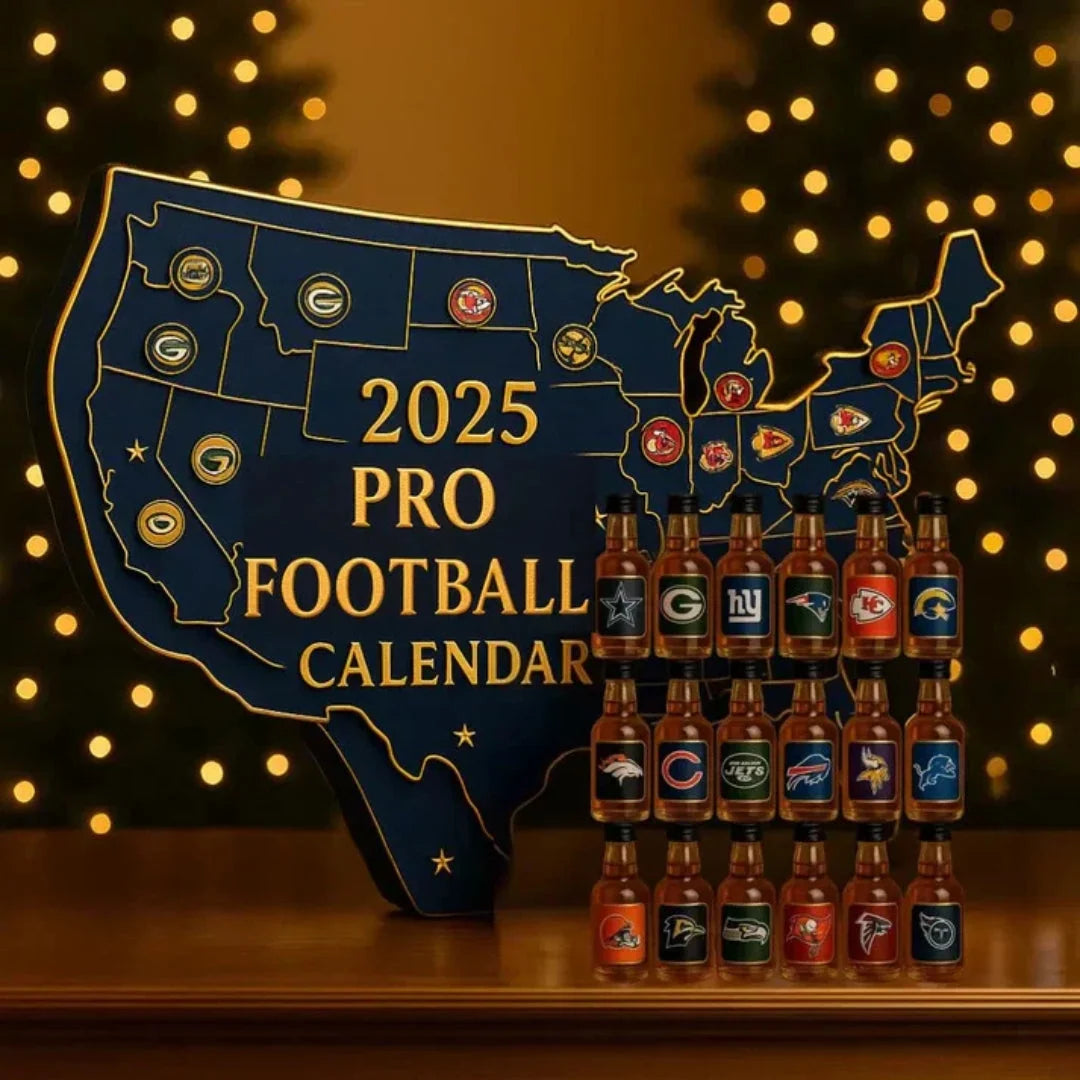 Advent Calendar 24 Mini Bottle Ornaments Numbered Compartments