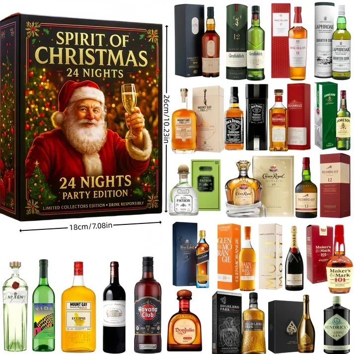 Advent Calendar 24 Miniature Display Bottles