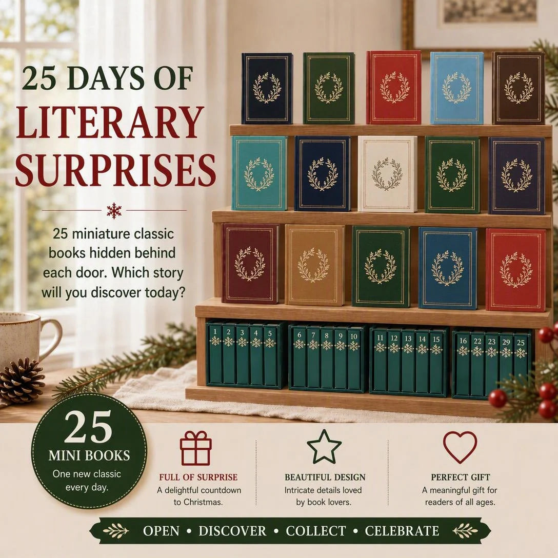 Advent Calendar 25 Mini Books Hanging Tree Ornaments