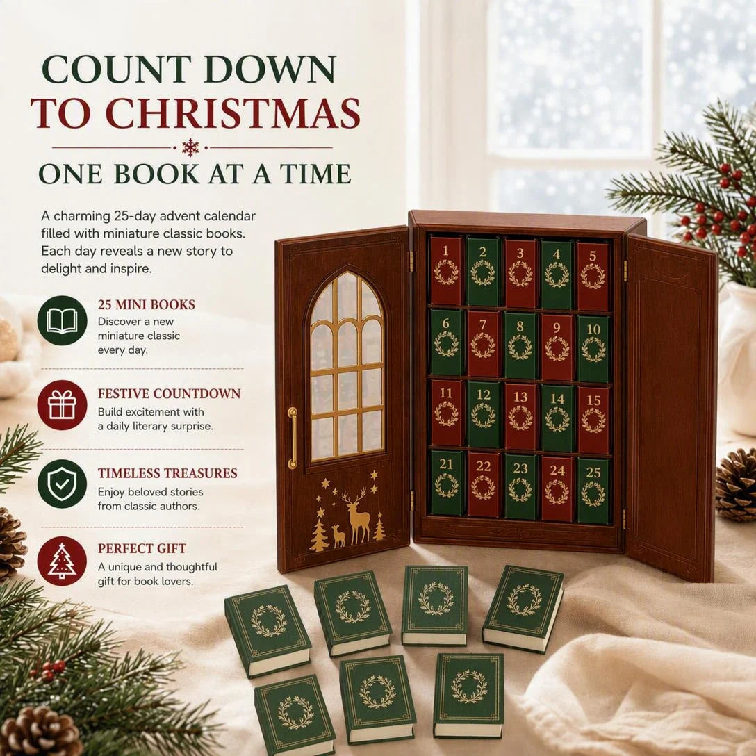 Advent Calendar 25 Mini Books Hanging Tree Ornaments