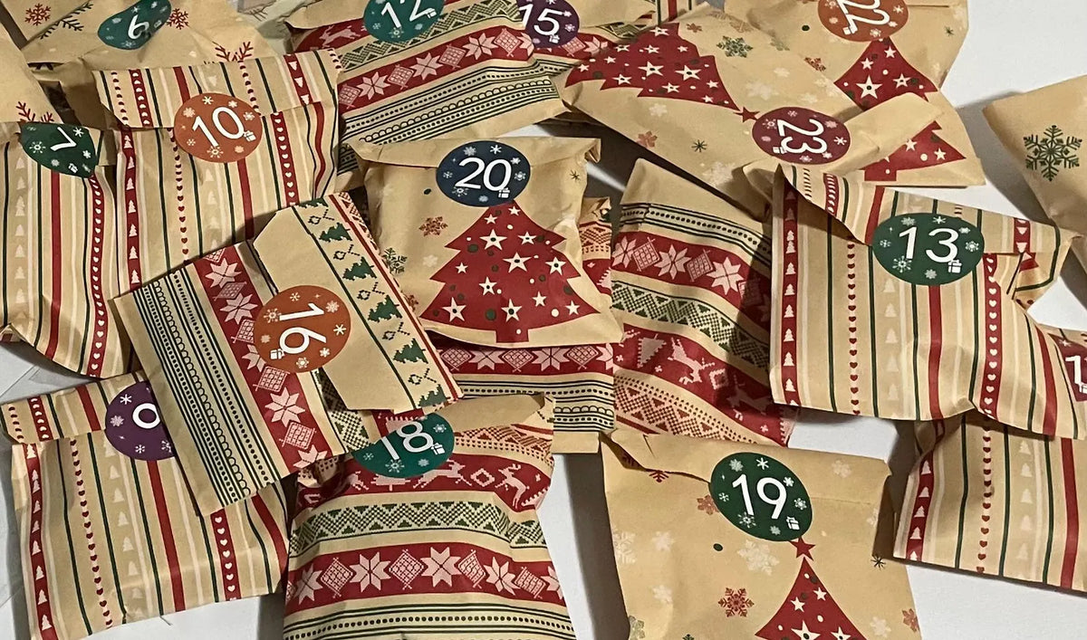 Advent Calendar Cat-Themed 24 Numbered Bags