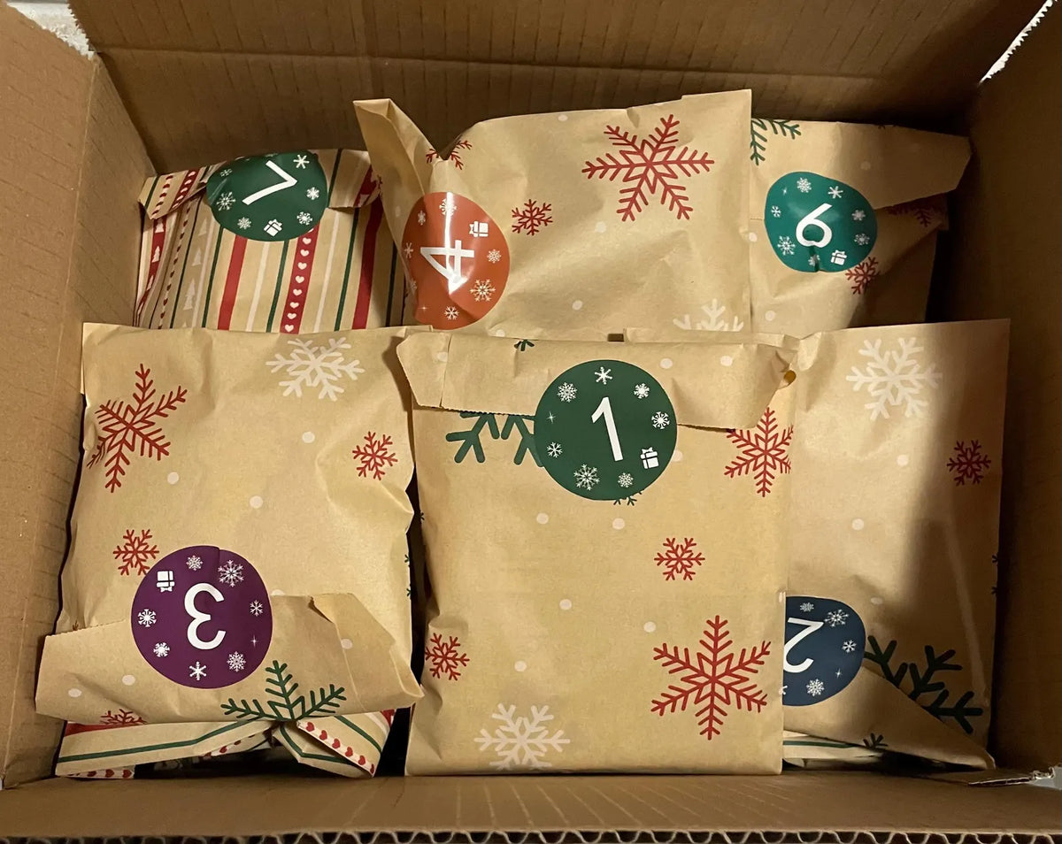 Advent Calendar Cat-Themed 24 Numbered Bags