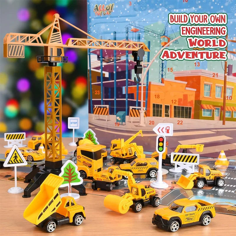 Advent Calendar Construction Vehicles & Play Board