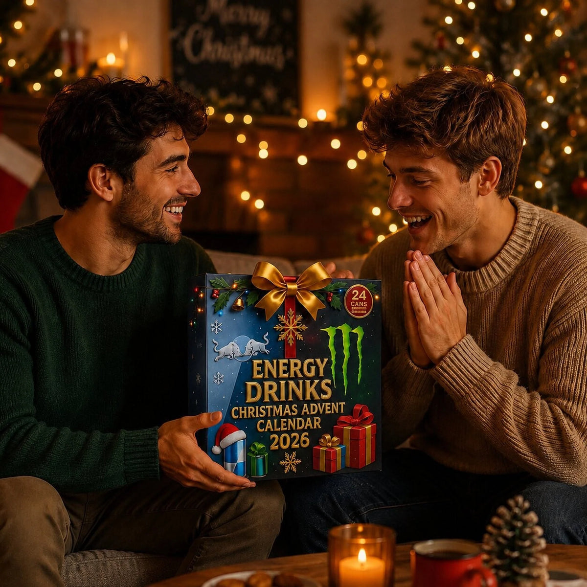 Advent Calendar Energy Drink-Inspired 24-Day Countdown Plastic