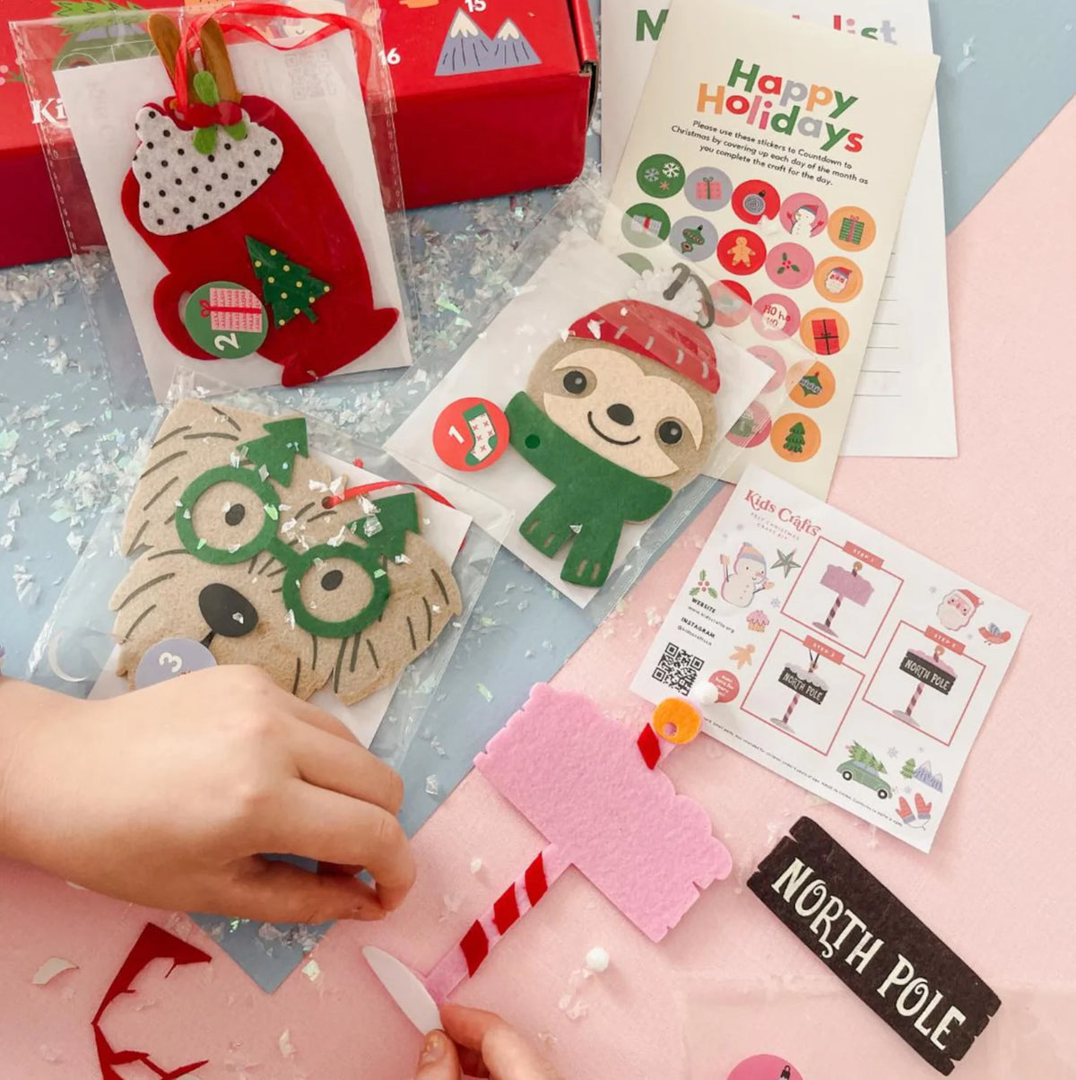 Advent Calendar Felt Ornament Craft Kit Set of 25