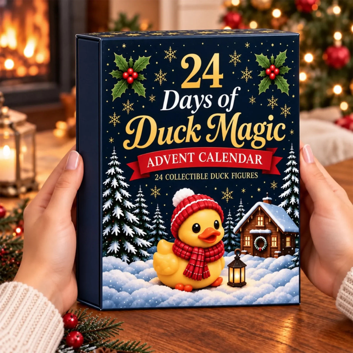 Advent Calendar Festive Duck Figures 24-Piece Set