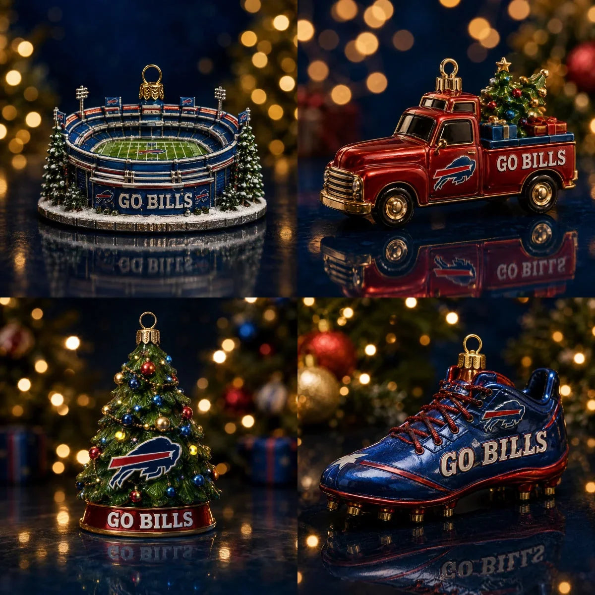 Advent Calendar Football-Themed Set of 24 Ornaments