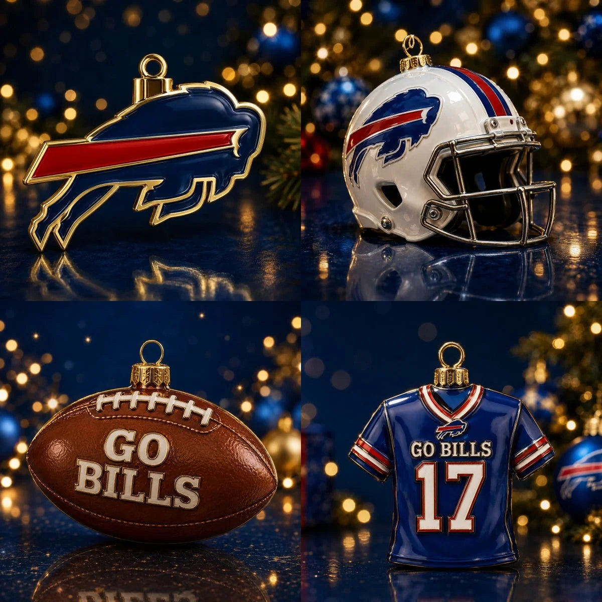 Advent Calendar Football-Themed Set of 24 Ornaments