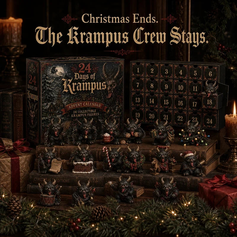 Advent Calendar Gothic Krampus Design 24-Day Countdown