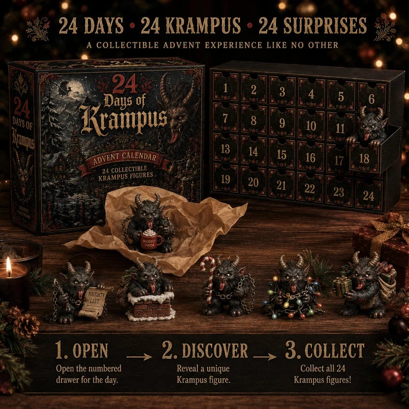 Advent Calendar Gothic Krampus Design 24-Day Countdown