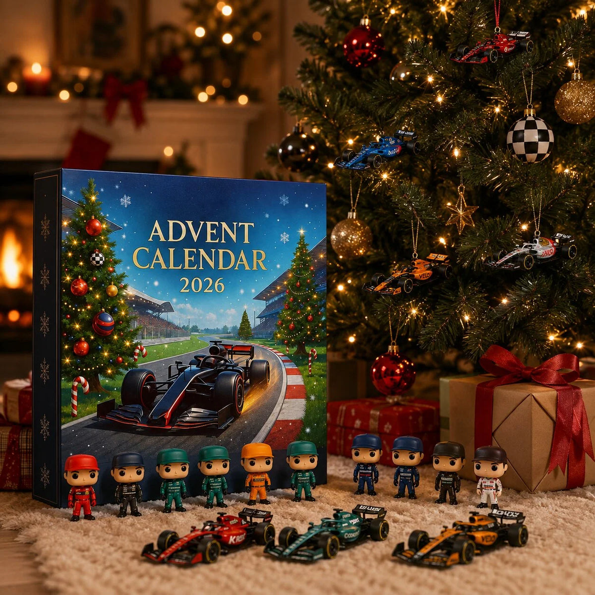 Advent Calendar Motorsport Designs 24 Surprises Plastic Decorations