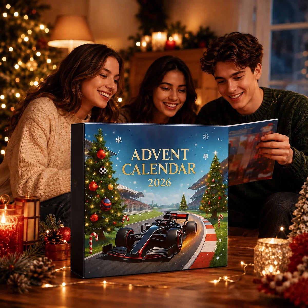 Advent Calendar Motorsport Designs 24 Surprises Plastic Decorations