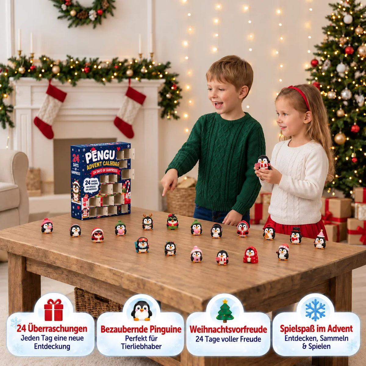 Advent Calendar Penguin Theme 24 Daily Surprises