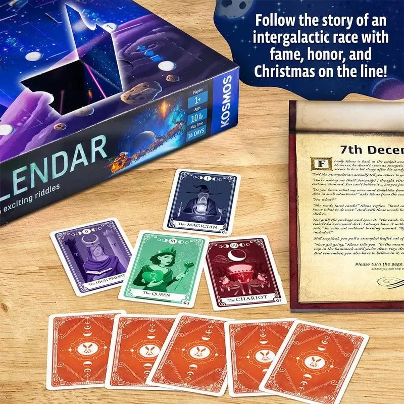 Advent Calendar Space-Themed Screen-Free 24-Day Puzzle Game
