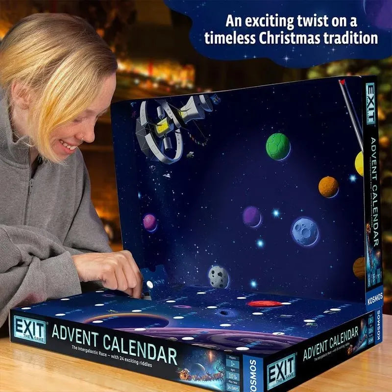 Advent Calendar Space-Themed Screen-Free 24-Day Puzzle Game