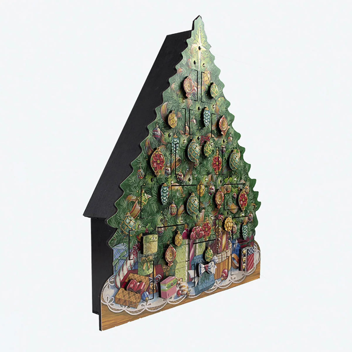 Advent Calendar Wooden Light-Up Musical 24 Doors