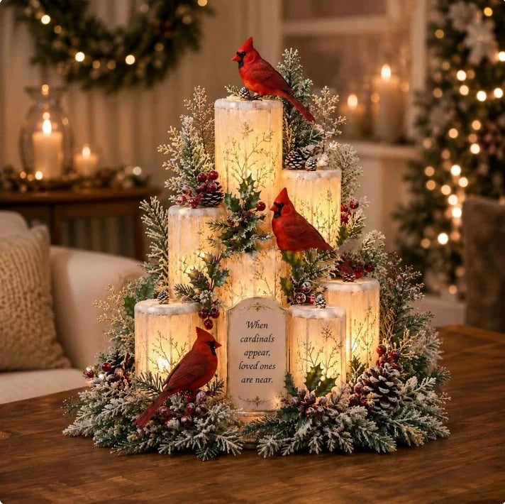 Advent Wreath Nativity Scene Four Flameless Candles
