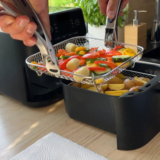 Air Fryer Baskets Stainless Steel Stackable Dishwasher-Safe