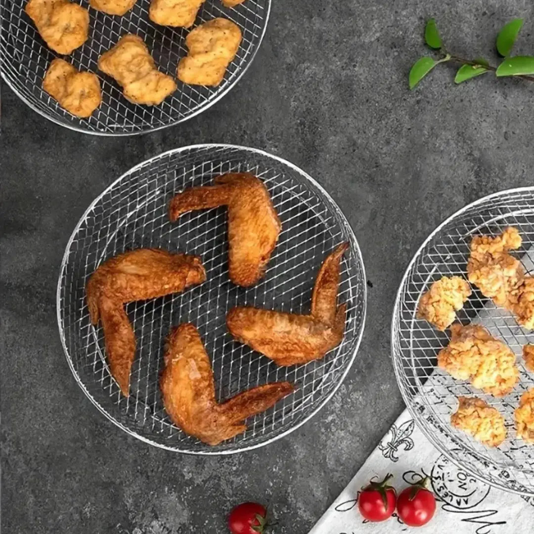 Air Fryer Baskets Stainless Steel Stackable Dishwasher-Safe
