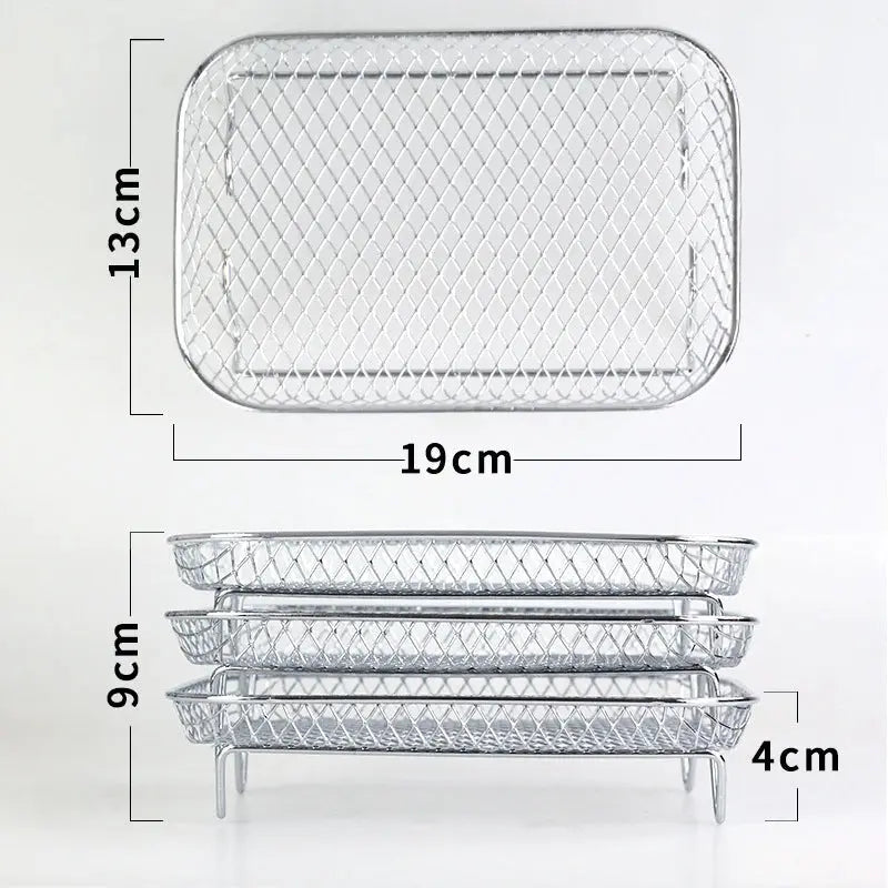 Air Fryer Baskets Stainless Steel Stackable Dishwasher-Safe