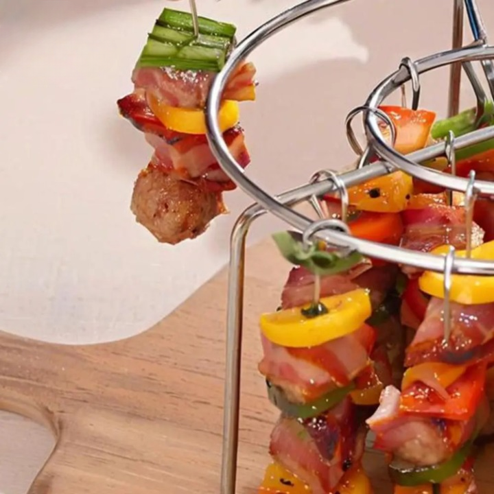 Air Fryer Skewer Rack Rotating Non-Stick Stainless Steel