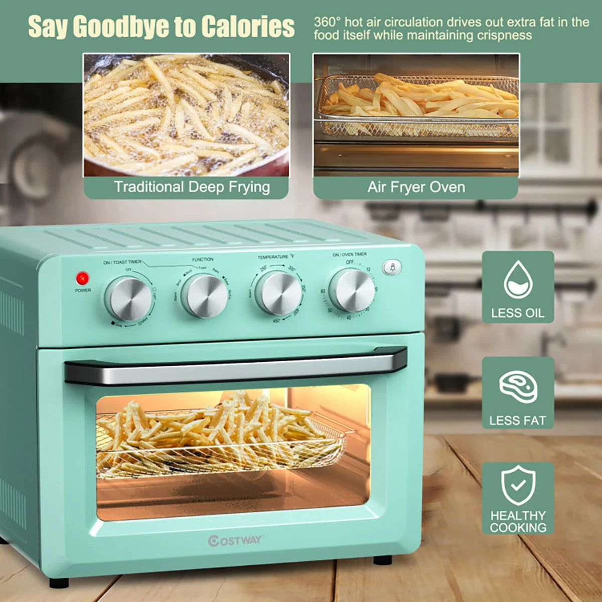 Air Fryer Toaster Oven 19 Qt Convection 7 Functions