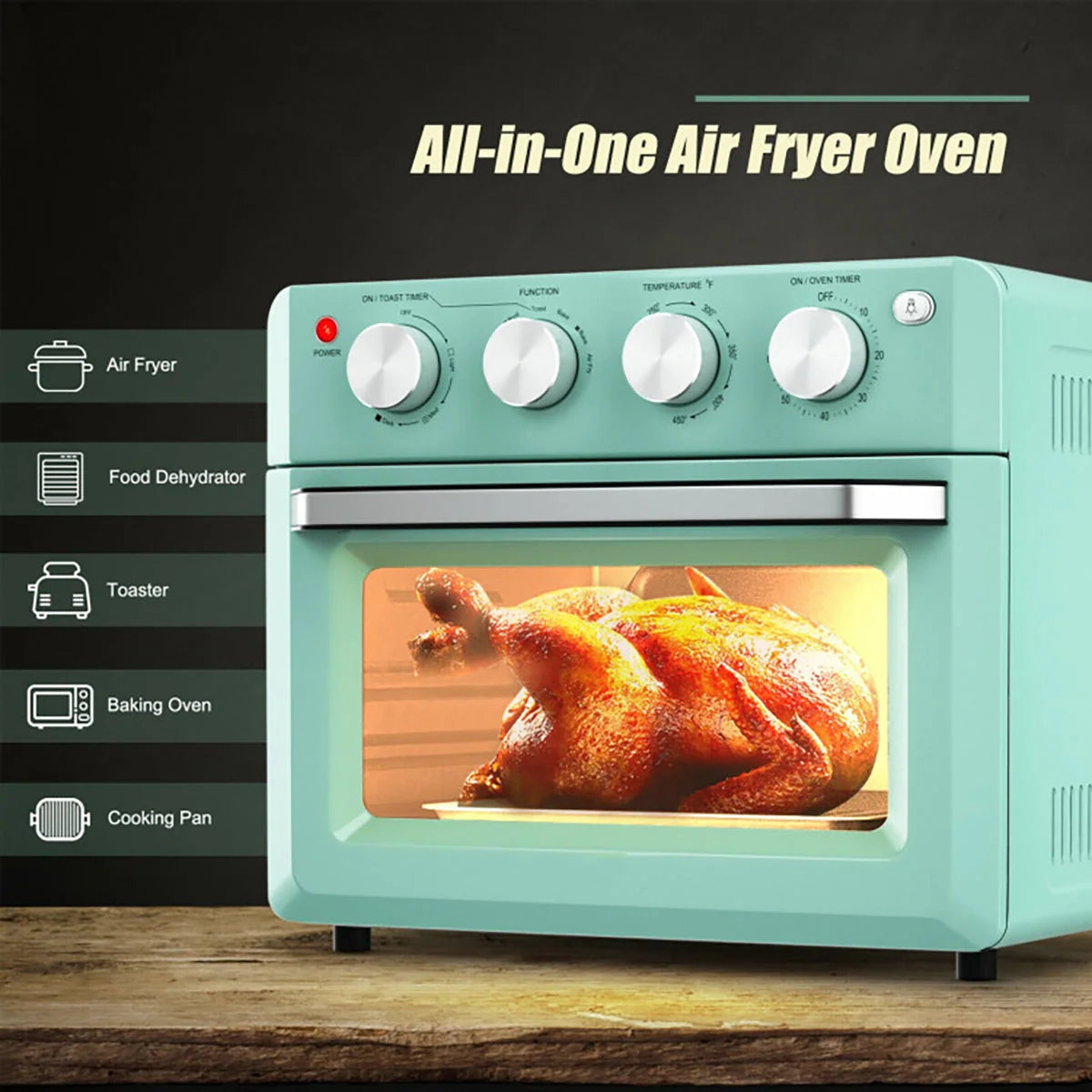 Air Fryer Toaster Oven 19 Qt Convection 7 Functions