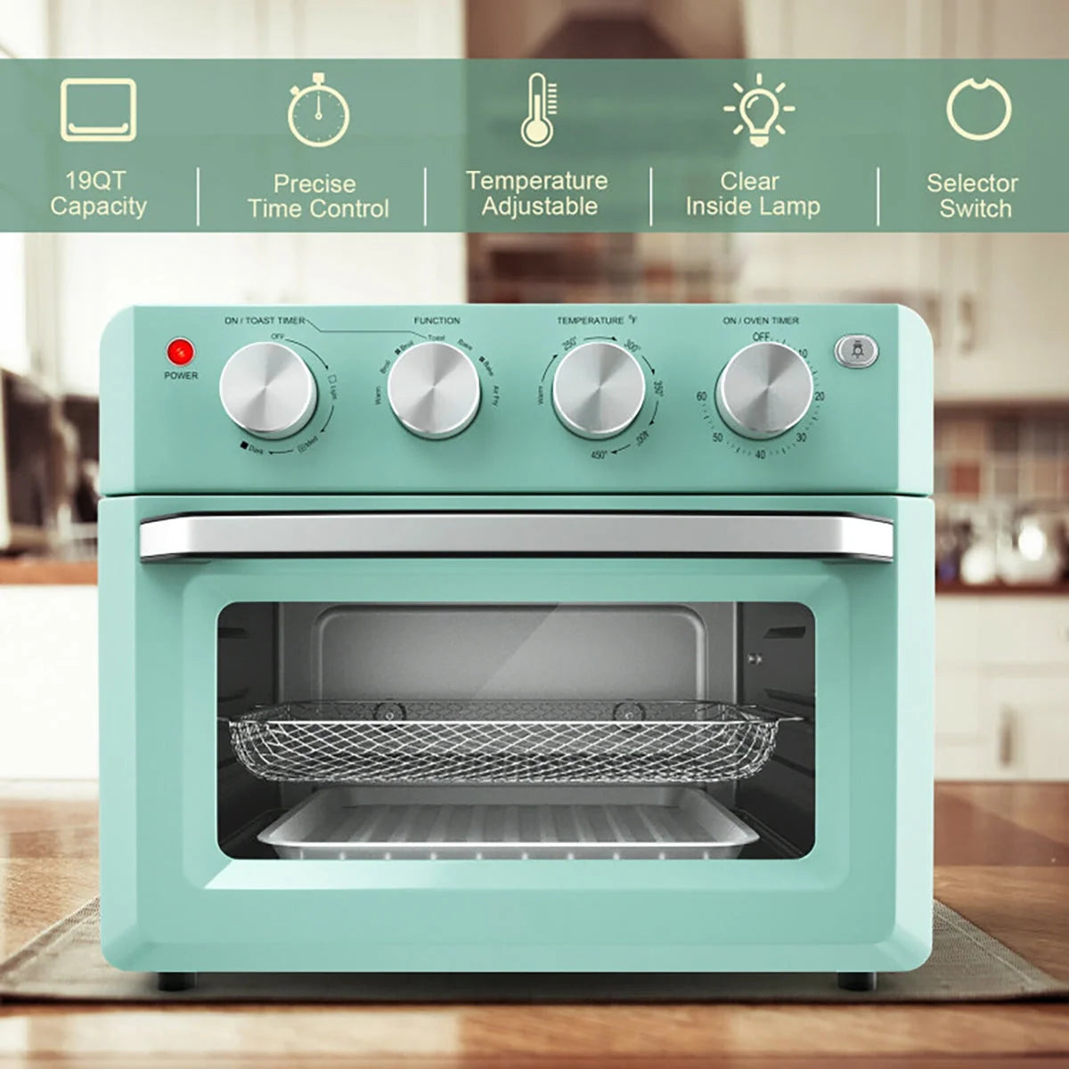 Air Fryer Toaster Oven 19 Qt Convection 7 Functions