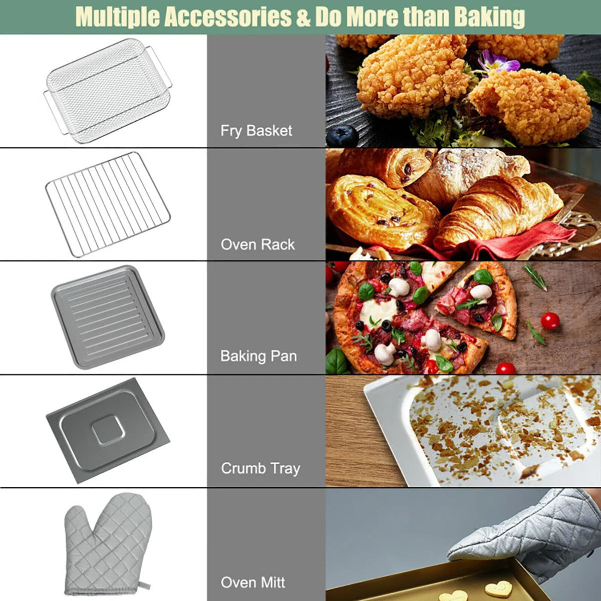 Air Fryer Toaster Oven 19 Qt Convection 7 Functions