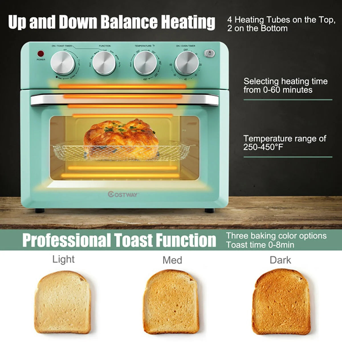 Air Fryer Toaster Oven 19 Qt Convection 7 Functions