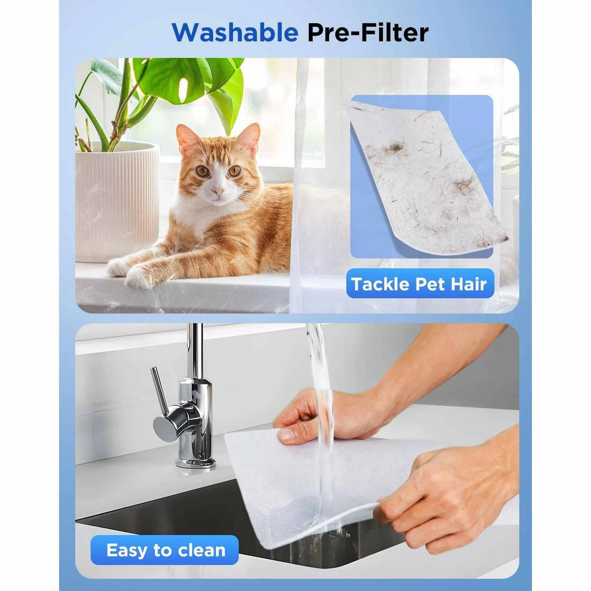 Air Purifier Pet Hair & Odor Filtration 2,200 Sq Ft Coverage PM2.5 Sensor