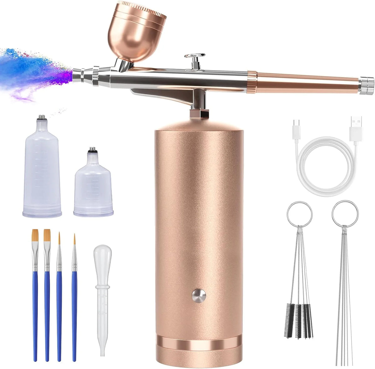 Airbrush Kit Cordless Rechargeable Three Pressure Settings
