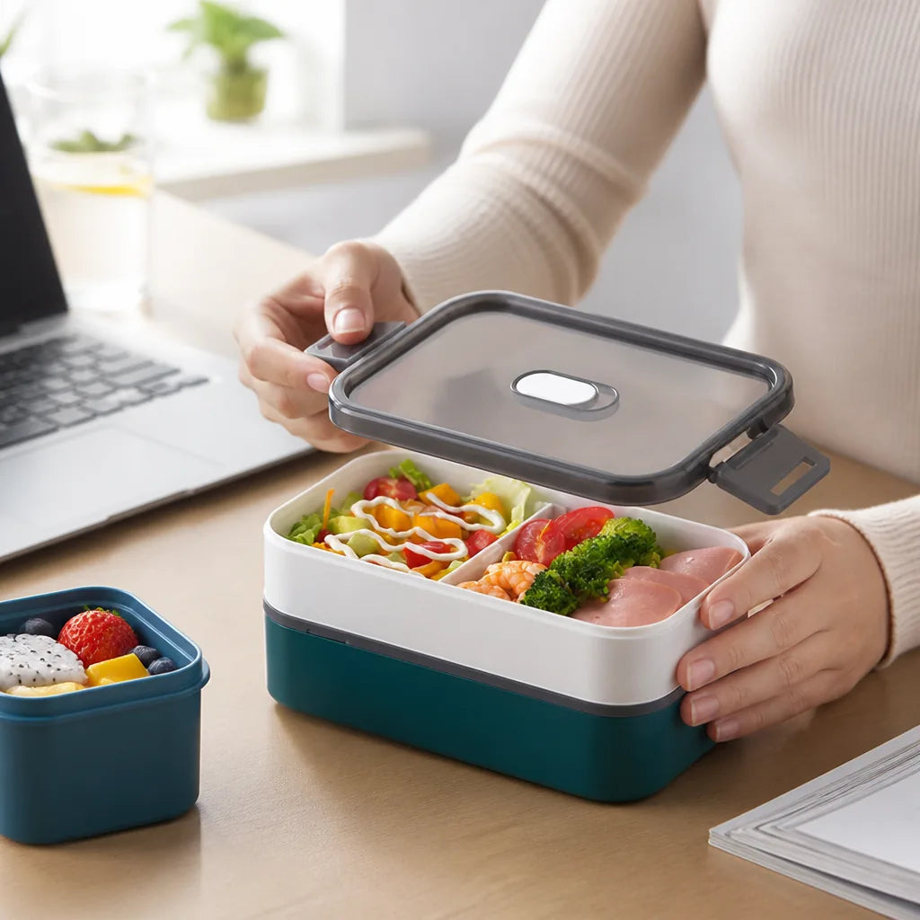 Airtight Food Container Locking Lid BPA-Free & Dishwasher-Safe