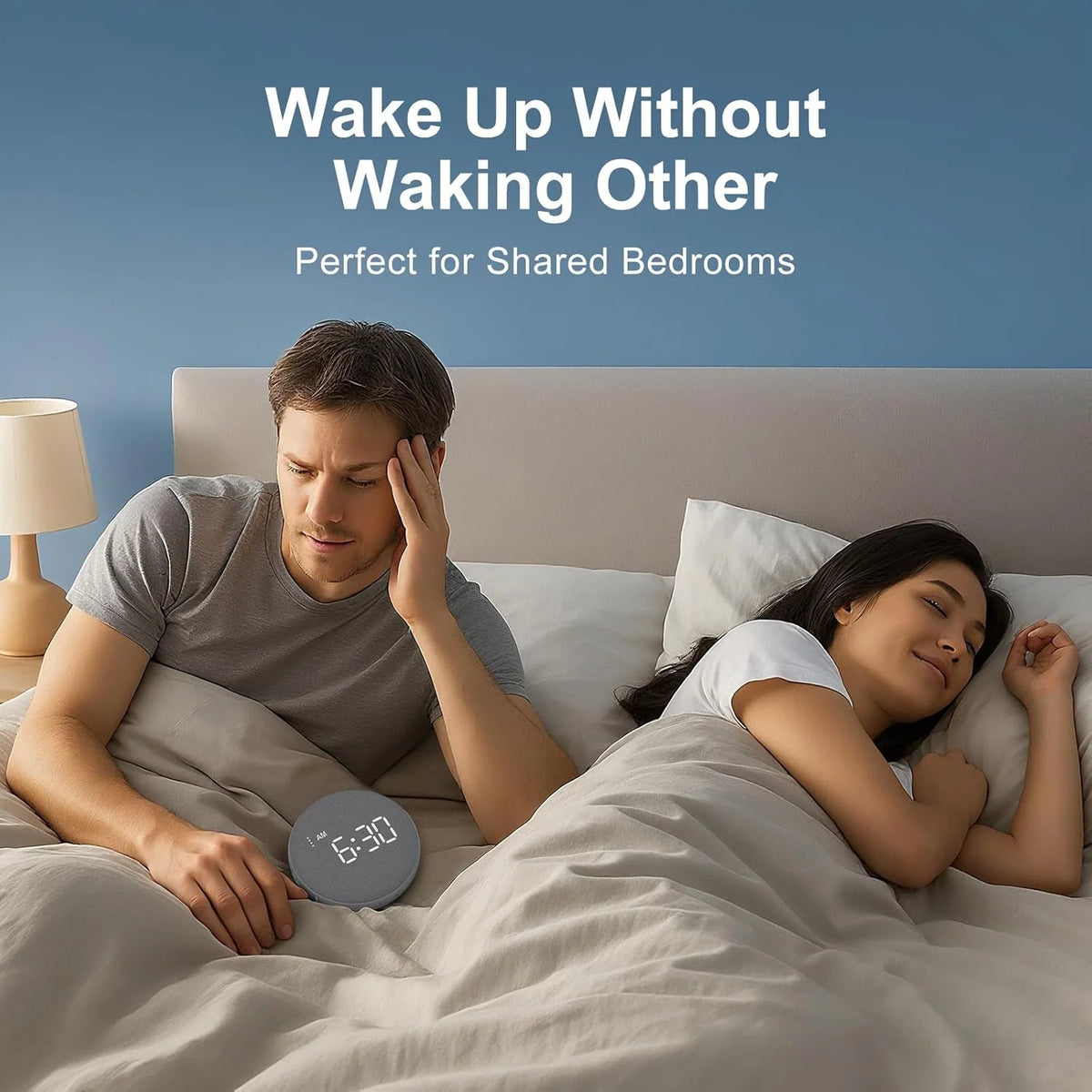 Alarm Clock Bed Shaker 3 Wake Modes