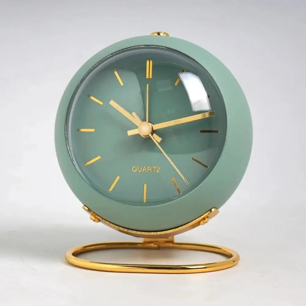 Analog Alarm Clock Gentle Night Light Quartz Movement & Alarm