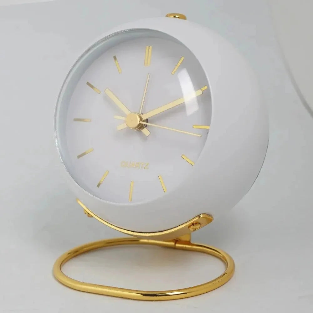 Analog Alarm Clock Gentle Night Light Quartz Movement & Alarm