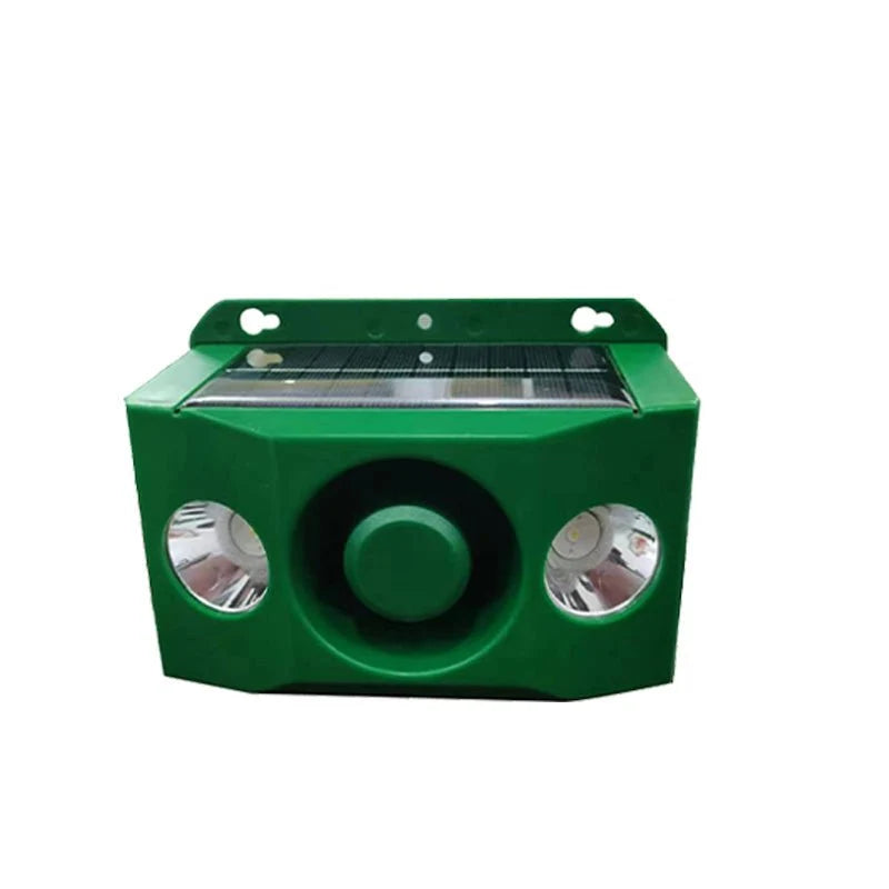 Animal Repellent Device Solar-Powered Alarm & LED Deterrents