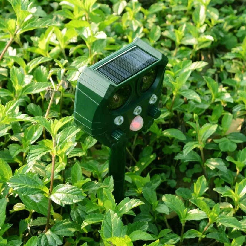 Animal Repellent Motion-Activated Ultrasonic Solar-Powered
