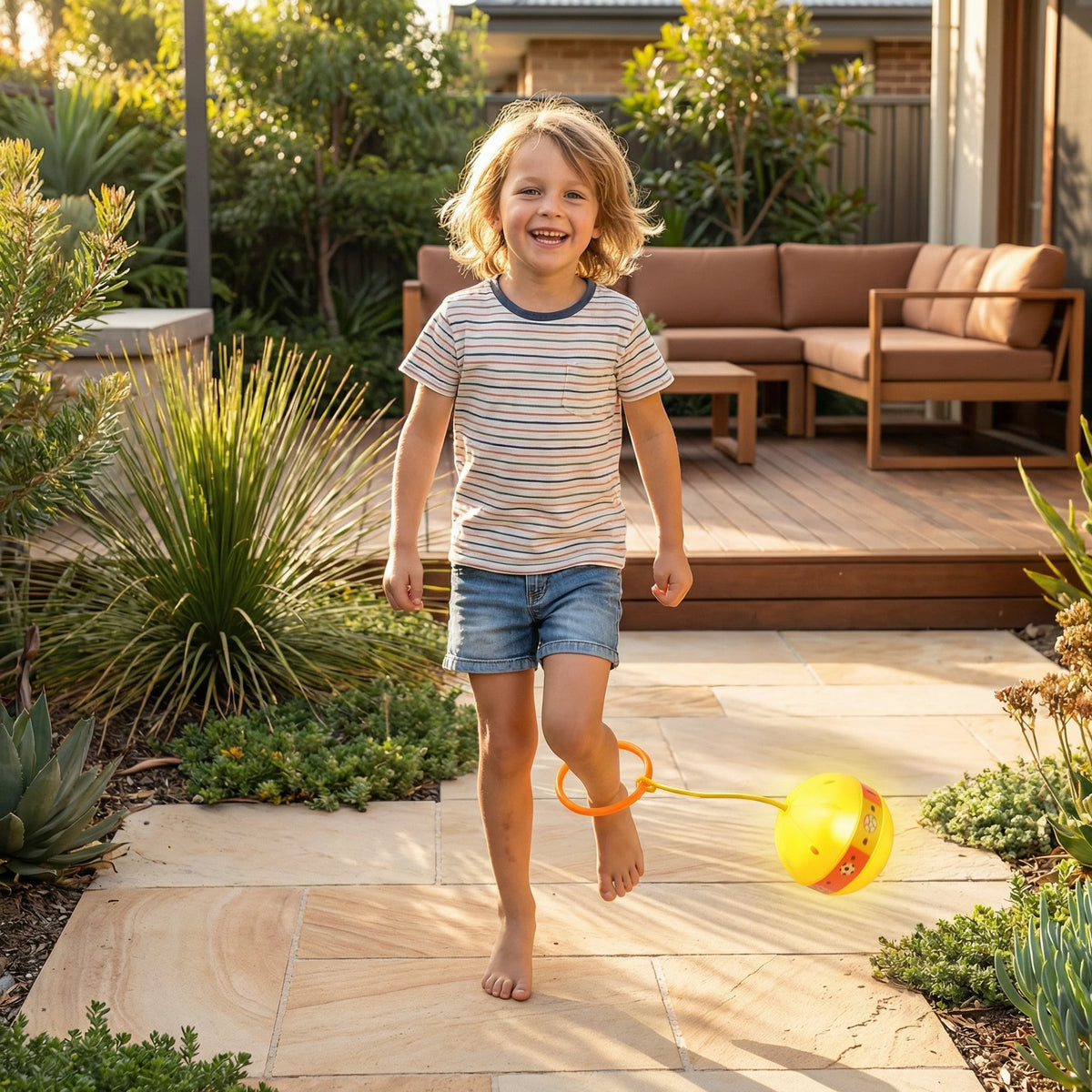 Ankle Bounce Ball Motion-Activated LED Adjustable Loop