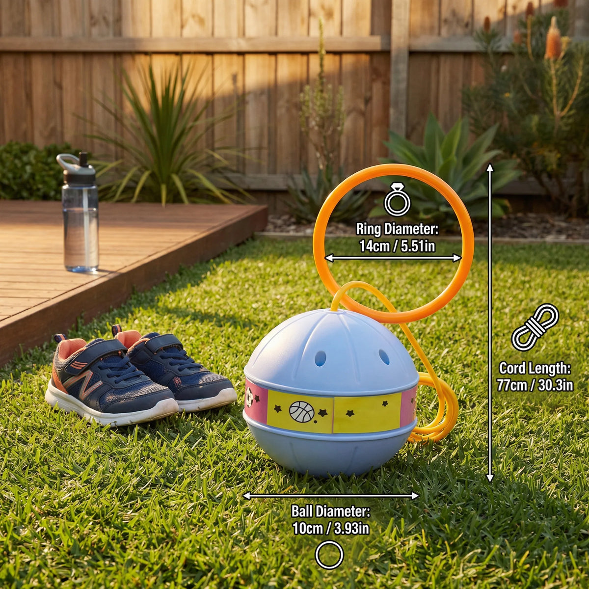 Ankle Bounce Ball Motion-Activated LED Adjustable Loop