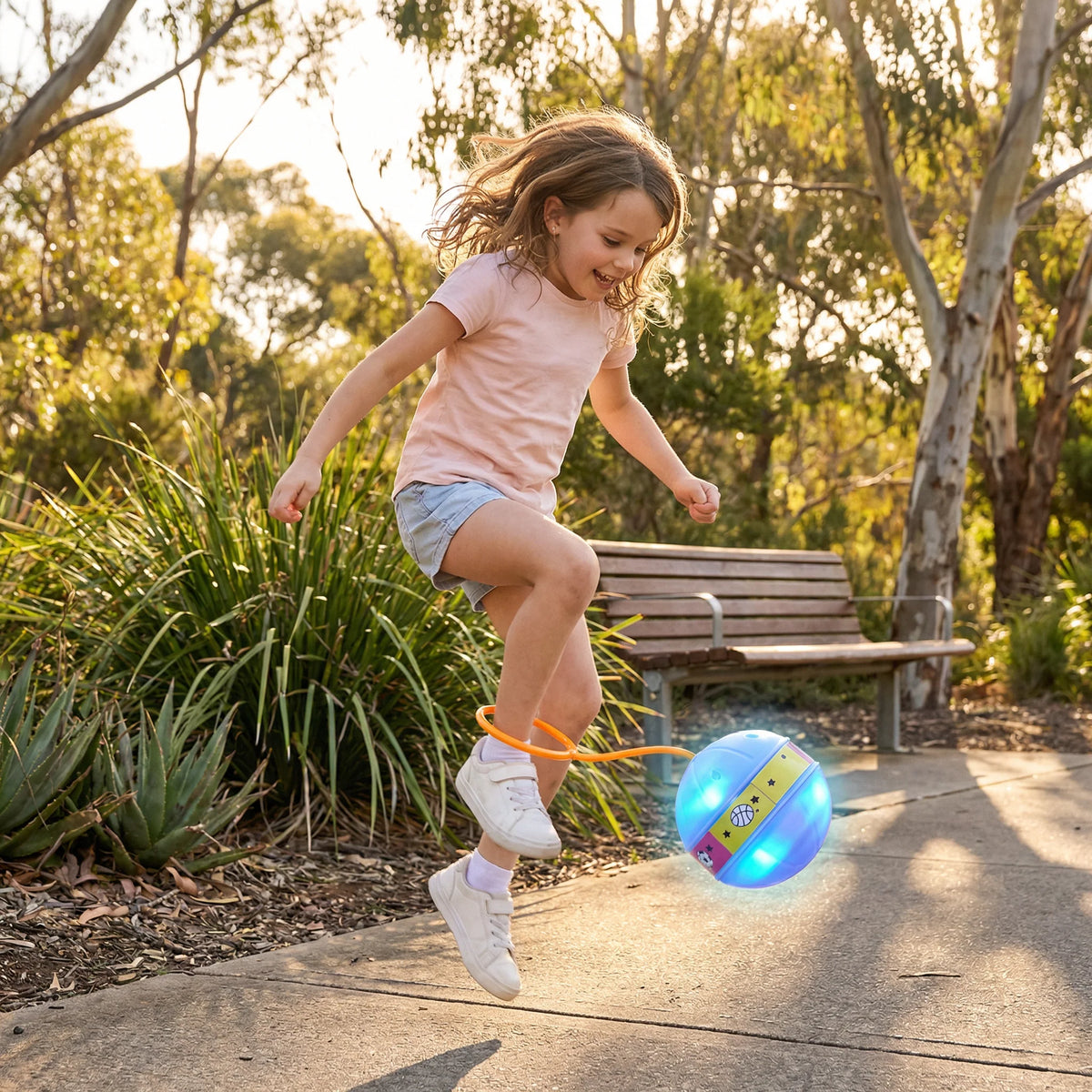 Ankle Bounce Ball Motion-Activated LED Adjustable Loop