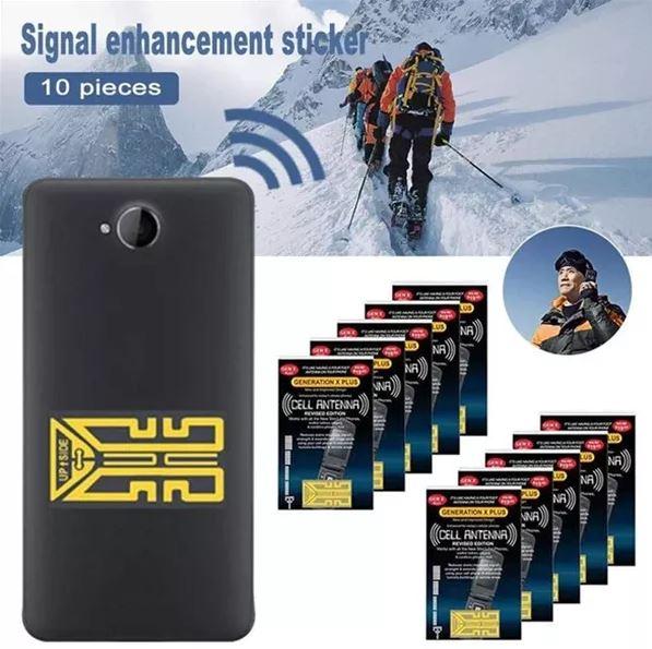 Antenna Signal Sticker Adhesive-Backed Set of 3