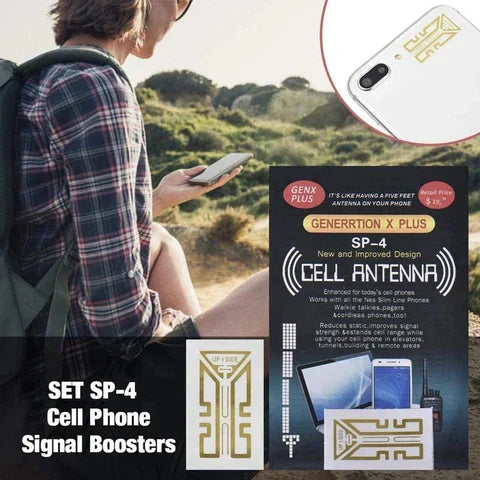 Antenna Signal Sticker Adhesive-Backed Set of 3