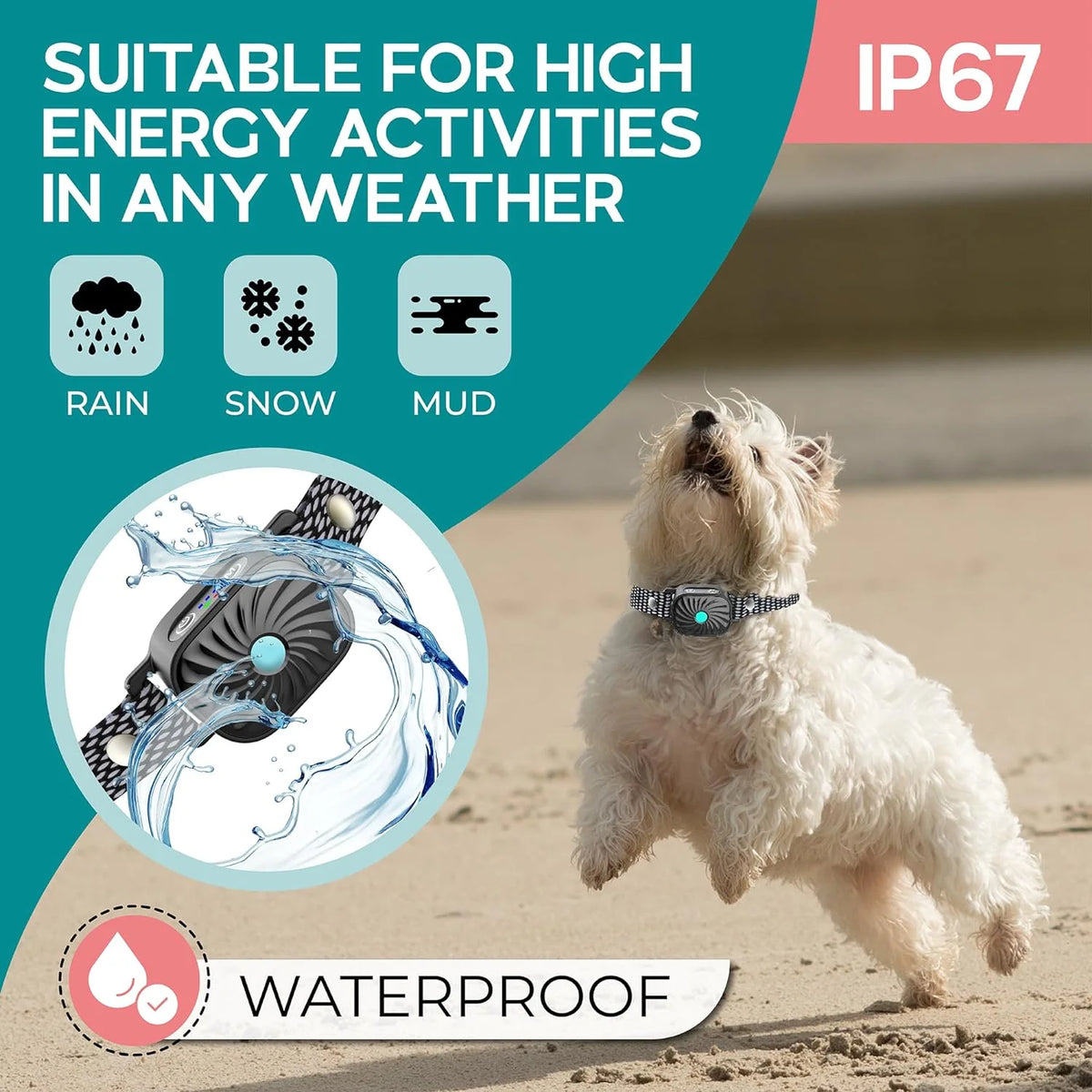 Anti-Bark Collar Sound & Vibration Rechargeable